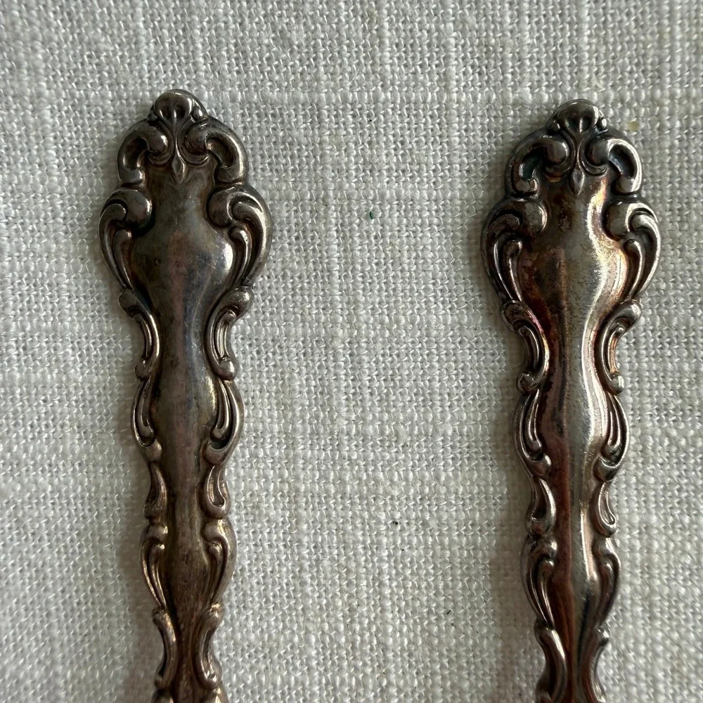 Oneida Community Silver Plate Teaspoons Set of 2 Vintage 1936 Pattern